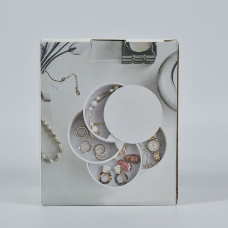 Harrow Twist Around Jewelry Organizer Plastic 4-Layer Round Accessory Storage 8cm x 9.5cm