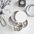Harrow Twist Around Jewelry Organizer Plastic 4-Layer Round Accessory Storage 8cm x 9.5cm