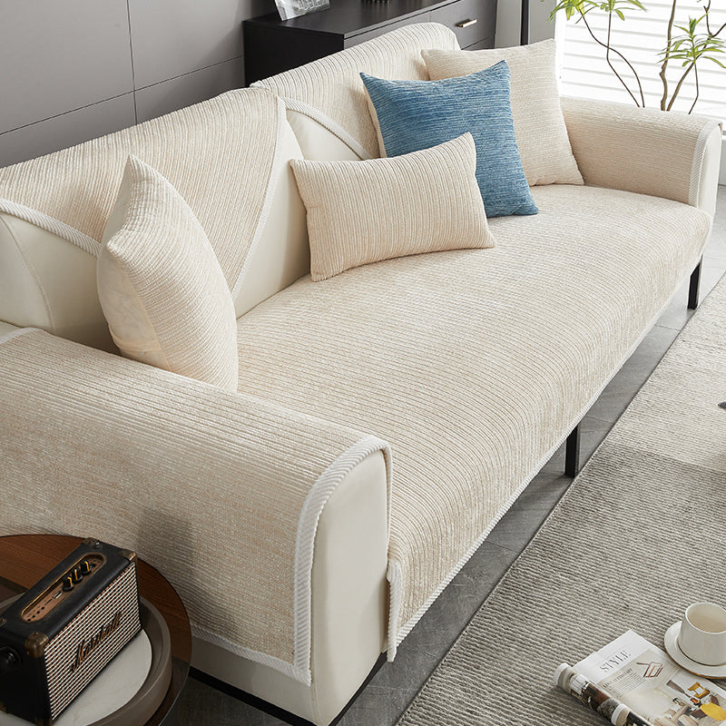 Universal Sofa Cover Chenille Fabric with Elastic Corners Protective Furniture Slipcover