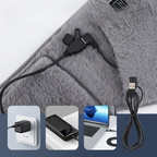 USB Heated Waist Wrap with Hand Warmers Adjustable Heat Levels Crystal Velvet USB Powered