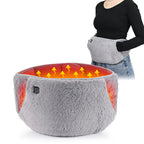 USB Heated Waist Wrap with Hand Warmers Adjustable Heat Levels Crystal Velvet USB Powered