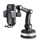 Car Phone Holder Strong Suction Adjustable Mount 360° Rotation Black