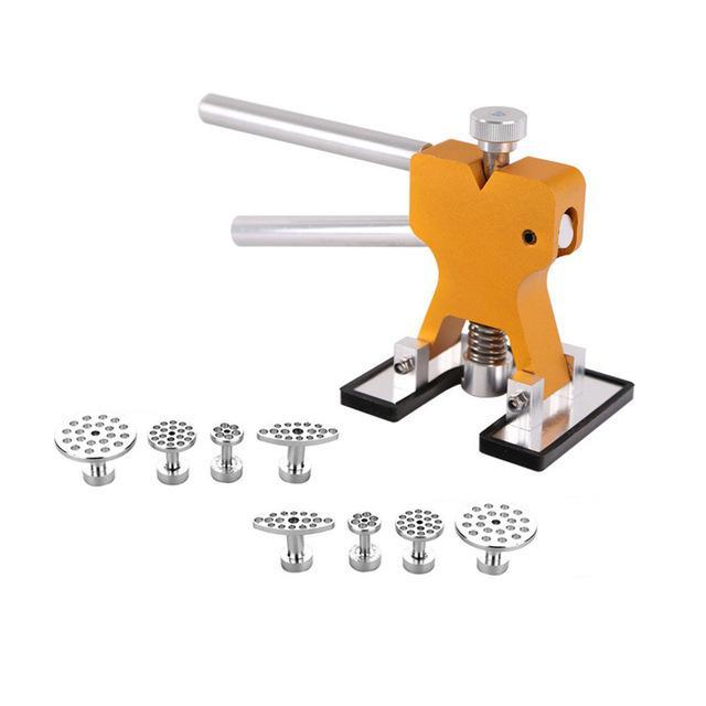 Paintless Dent Repair Kit With Golden Puller, Glue Tabs, Scratch Filler – Car Dent Removal Tool Set