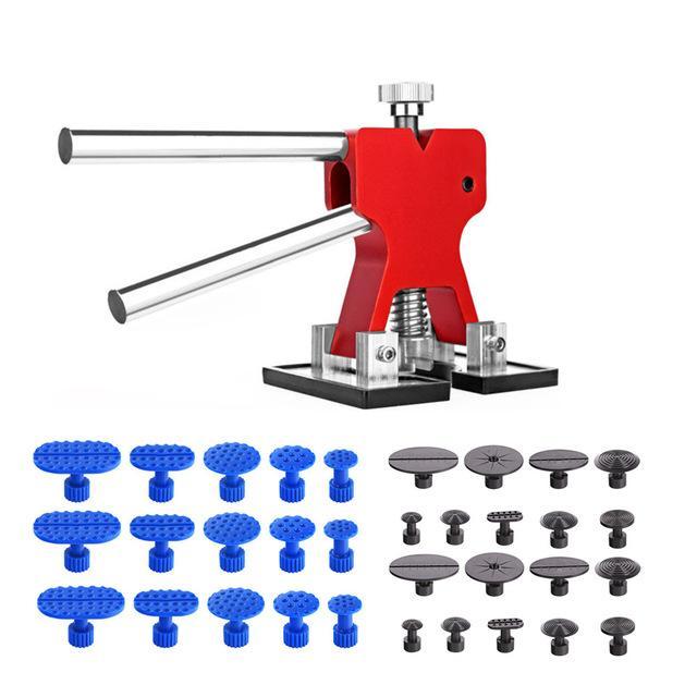 Paintless Dent Repair Kit With Golden Puller, Glue Tabs, Scratch Filler – Car Dent Removal Tool Set