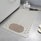 SafeGrip Non-Slip Shower Mat with Built-in Foot Scrubber and Suction Cups for Bathroom Safety