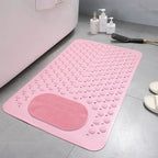SafeGrip Non-Slip Shower Mat with Built-in Foot Scrubber and Suction Cups for Bathroom Safety