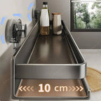 Vera Kitchen Wall Organizer Stainless Steel Suction Cup Mount Shelf for Spices and Small Items