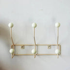 Vintage Metal Coat Hooks Set Nostalgic Design Wall-Mounted Rack for Coats Bags Accessories White Green Beige