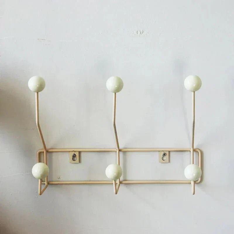Vintage Metal Coat Hooks Set Nostalgic Design Wall-Mounted Rack for Coats Bags Accessories White Green Beige