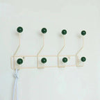 Vintage Metal Coat Hooks Set Nostalgic Design Wall-Mounted Rack for Coats Bags Accessories White Green Beige
