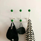 Vintage Metal Coat Hooks Set Nostalgic Design Wall-Mounted Rack for Coats Bags Accessories White Green Beige