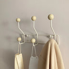 Vintage Metal Coat Hooks Set Nostalgic Design Wall-Mounted Rack for Coats Bags Accessories White Green Beige