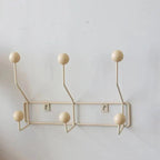 Vintage Metal Coat Hooks Set Nostalgic Design Wall-Mounted Rack for Coats Bags Accessories White Green Beige