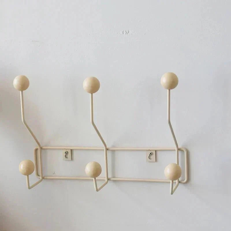 Vintage Metal Coat Hooks Set Nostalgic Design Wall-Mounted Rack for Coats Bags Accessories White Green Beige