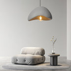 Wabi-Sabi Organic Pendant Light Style A Fabric Shade Ceiling Mount Indoor Gray White