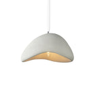Wabi-Sabi Organic Pendant Light Style A Fabric Shade Ceiling Mount Indoor Gray White