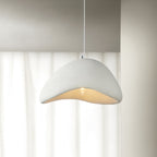 Wabi-Sabi Organic Pendant Light Style A Fabric Shade Ceiling Mount Indoor Gray White