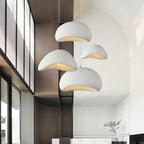 Wabi-Sabi Organic Pendant Light Style A Fabric Shade Ceiling Mount Indoor Gray White