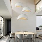 Wabi-Sabi Organic Pendant Light Style A Fabric Shade Ceiling Mount Indoor Gray White