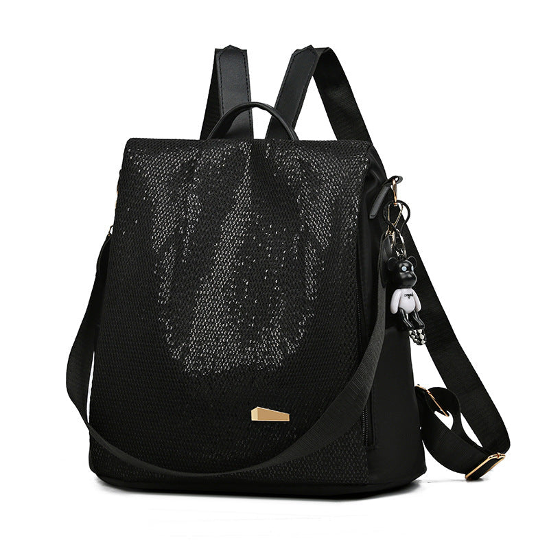 Waterproof Anti-Theft Backpack Oxford Fabric 30cm Compact Travel Bag with Multiple Pockets