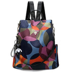 Waterproof Anti-Theft Backpack Oxford Fabric 30cm Compact Travel Bag with Multiple Pockets