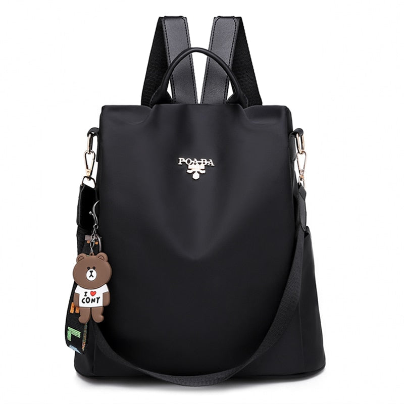 Waterproof Anti-Theft Backpack Oxford Fabric 30cm Compact Travel Bag with Multiple Pockets
