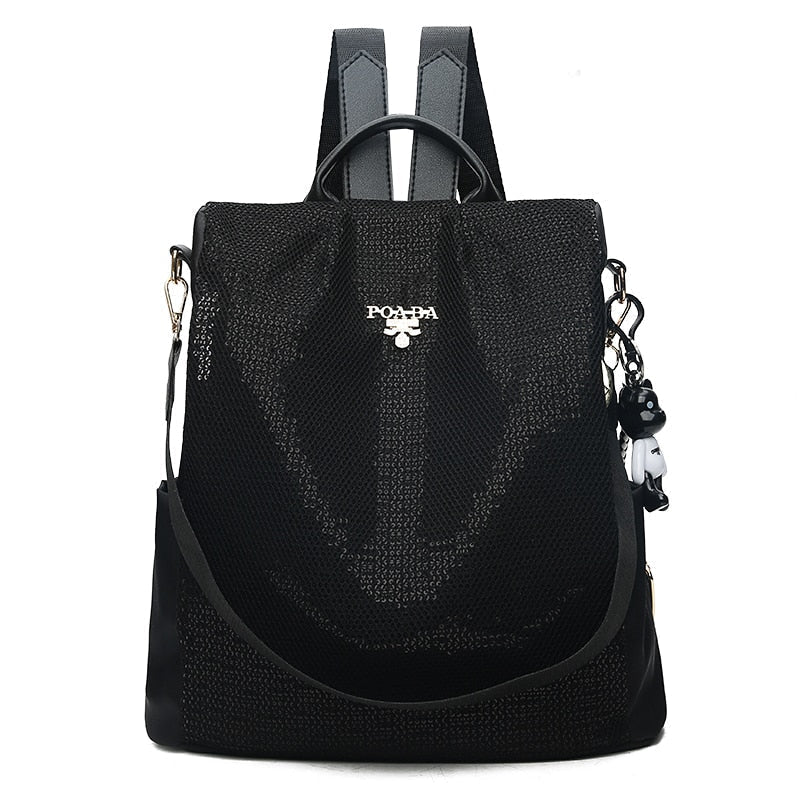Waterproof Anti-Theft Backpack Oxford Fabric 30cm Compact Travel Bag with Multiple Pockets