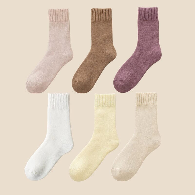 Winter Thermal Socks Acrylic Insulated Moisture-Wicking Fleece Lined 3 or 6 Pairs One Size
