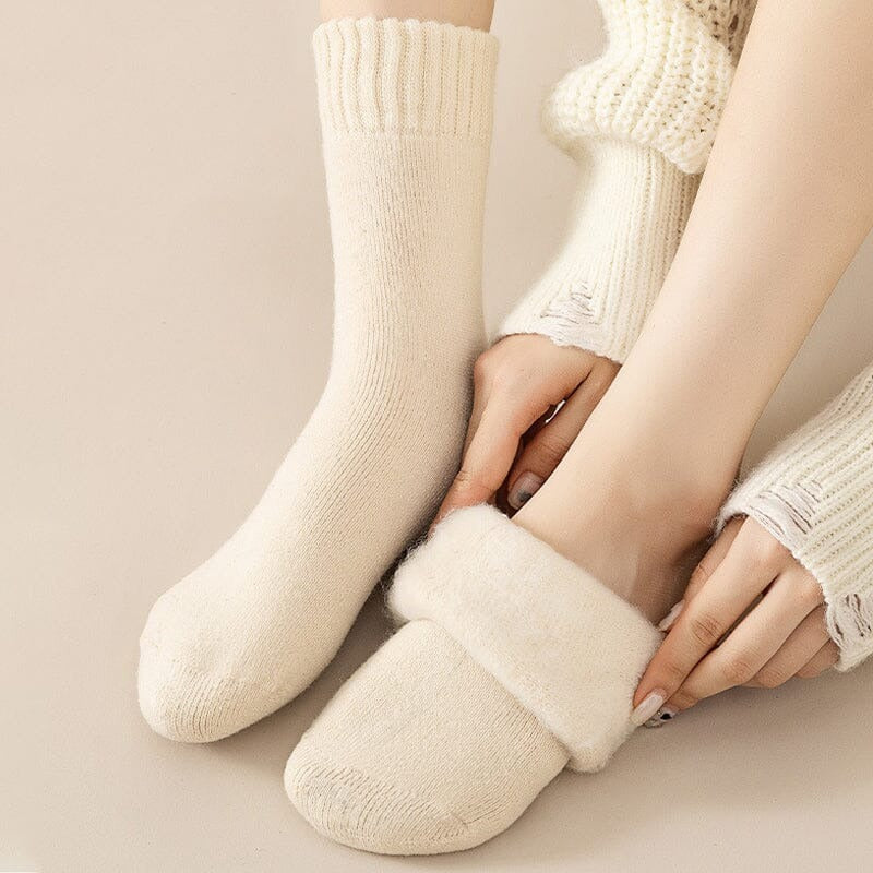 Winter Thermal Socks Acrylic Insulated Moisture-Wicking Fleece Lined 3 or 6 Pairs One Size