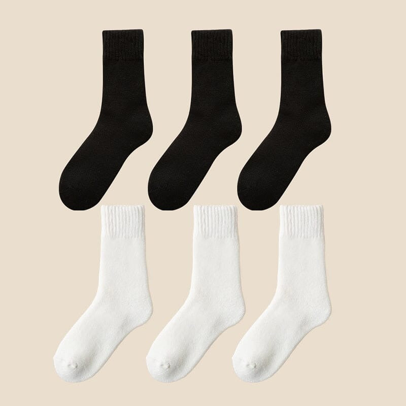 Winter Thermal Socks Acrylic Insulated Moisture-Wicking Fleece Lined 3 or 6 Pairs One Size