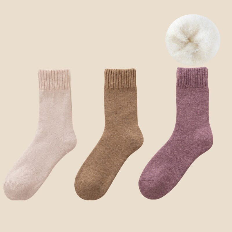 Winter Thermal Socks Acrylic Insulated Moisture-Wicking Fleece Lined 3 or 6 Pairs One Size