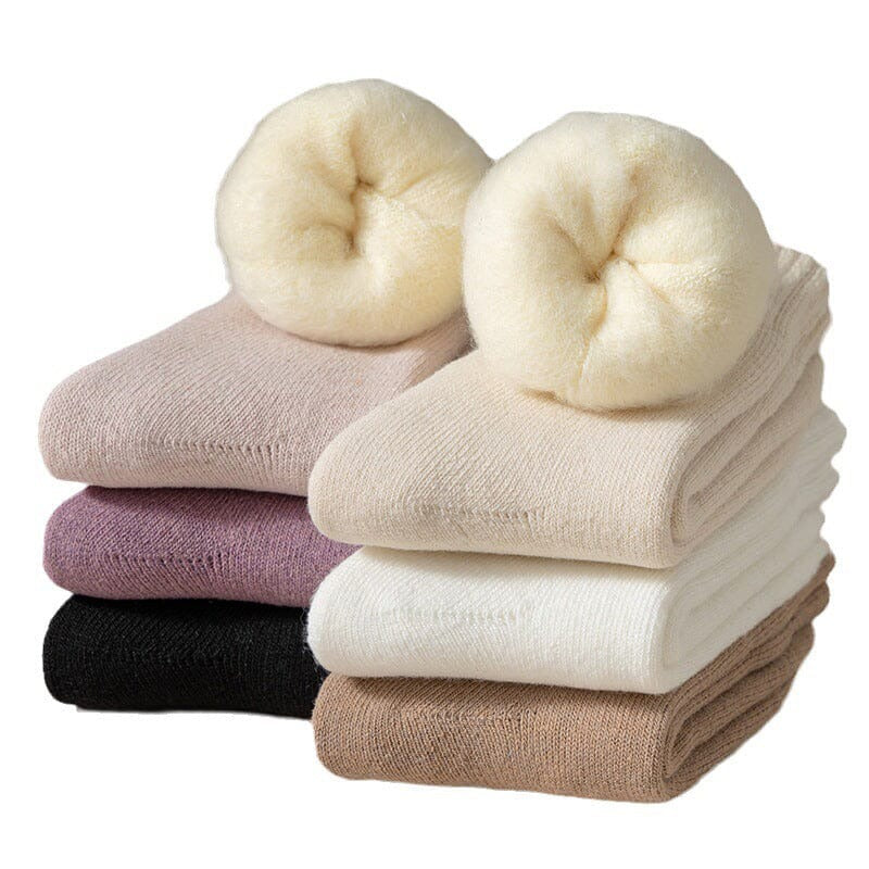Winter Thermal Socks Acrylic Insulated Moisture-Wicking Fleece Lined 3 or 6 Pairs One Size