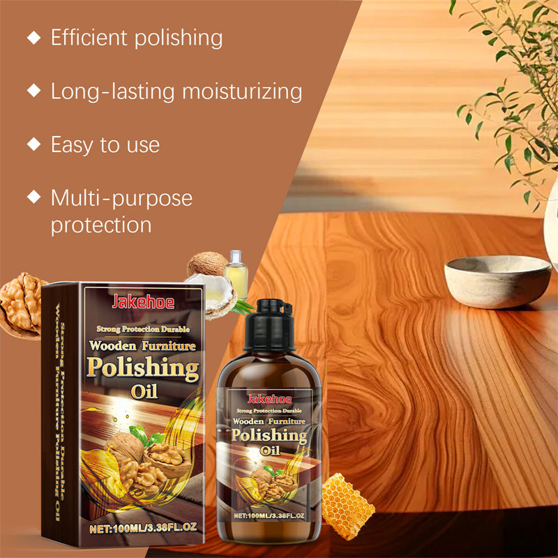 Wood Furniture Revitalizing and Protective Oil 6.8 oz Plant-Based Nourishing Wood Care