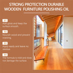 Wood Furniture Revitalizing and Protective Oil 6.8 oz Plant-Based Nourishing Wood Care