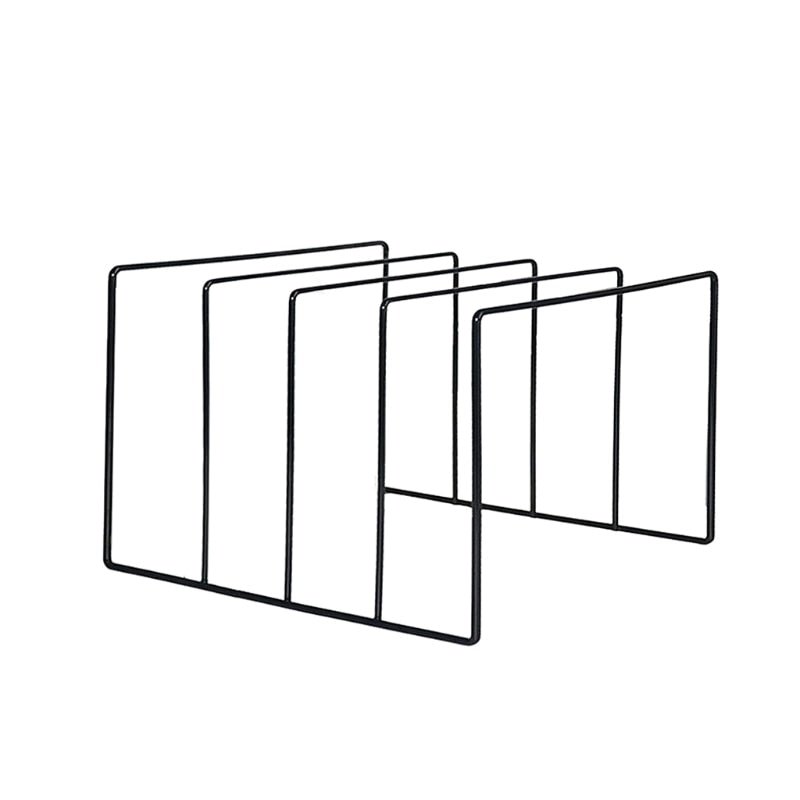 Harrow Wrought Iron Book and Vinyl Record Stand Triangle Shelf Metal Storage Organizer
