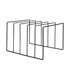 Harrow Wrought Iron Book and Vinyl Record Stand Triangle Shelf Metal Storage Organizer