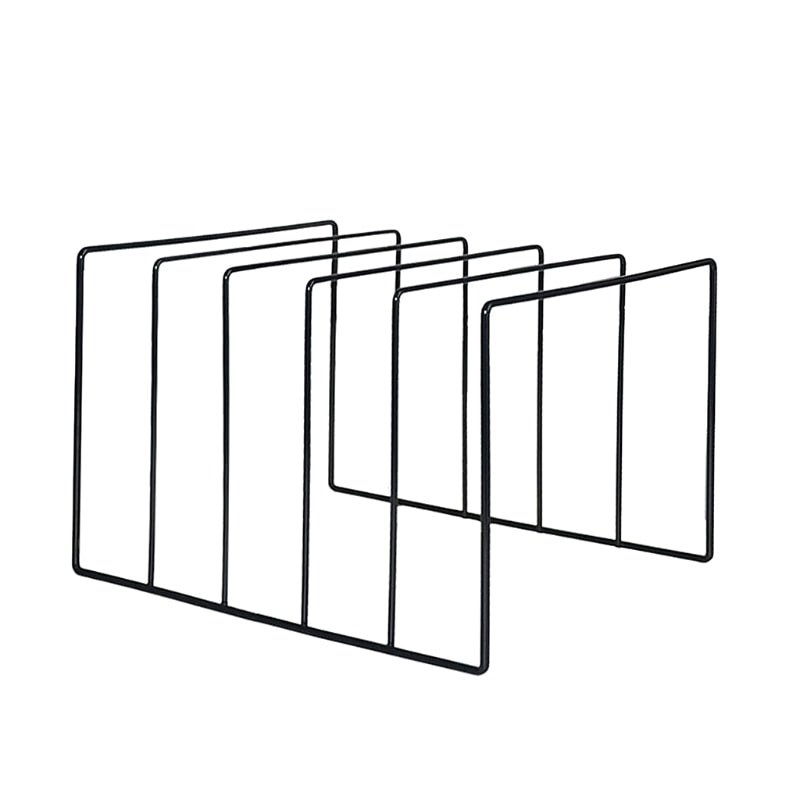 Harrow Wrought Iron Book and Vinyl Record Stand Triangle Shelf Metal Storage Organizer