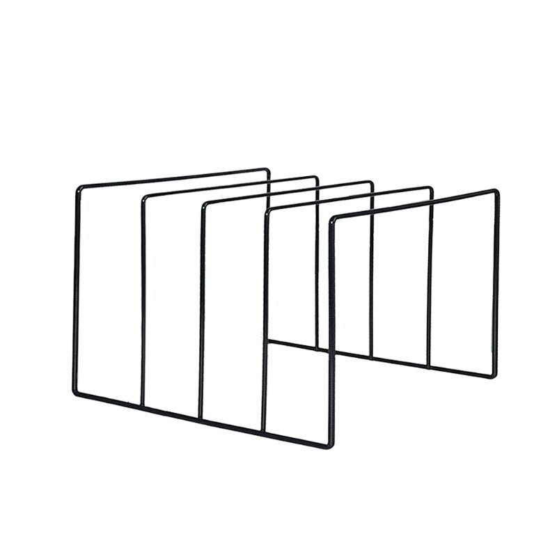 Harrow Wrought Iron Book and Vinyl Stand Triangle Shelf Metal Storage Organizer