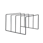 Harrow Wrought Iron Book and Vinyl Record Stand Triangle Shelf Metal Storage Organizer