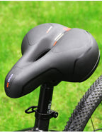 BicycleComfort Pro Ergonomic Bicycle Saddle Pain-Free Orthopedic Seat with Reflective Strip and Water-Resistant Synthetic Leather