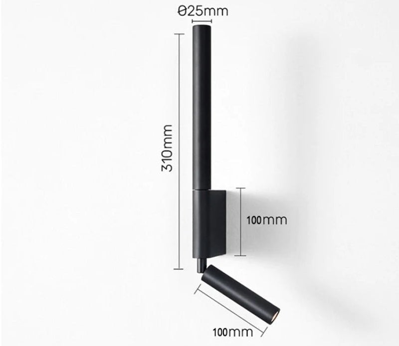 Minimalist LED Wall Light Aluminum Warm White Ambient Lighting for Bedroom Hallway Living Room